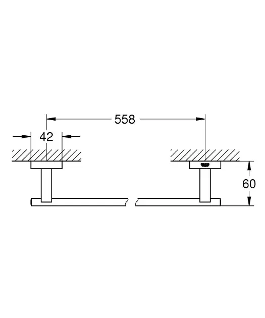Grohe - Essentials Cube - Törölközőtartó - 40509001 – 2. kép