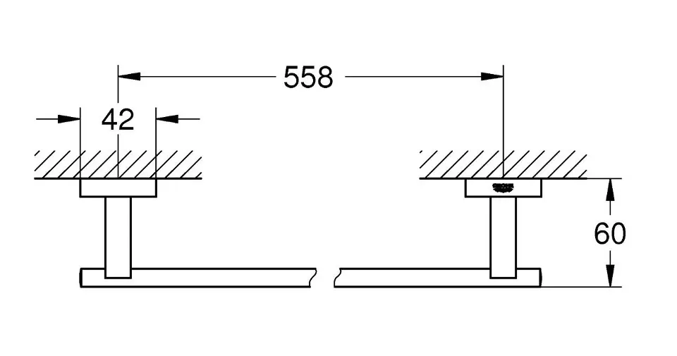 Grohe - Essentials Cube - Törölközőtartó - 40509AL1 – 2. kép