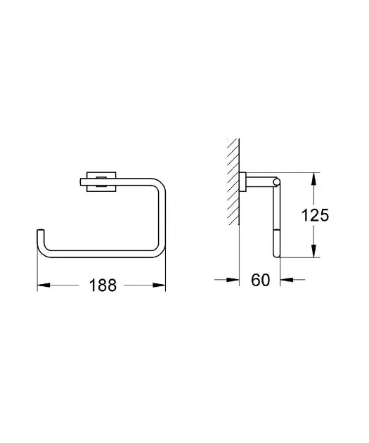 Grohe - Essentials Cube - Törölközőtartó - 40510001 – 2. kép