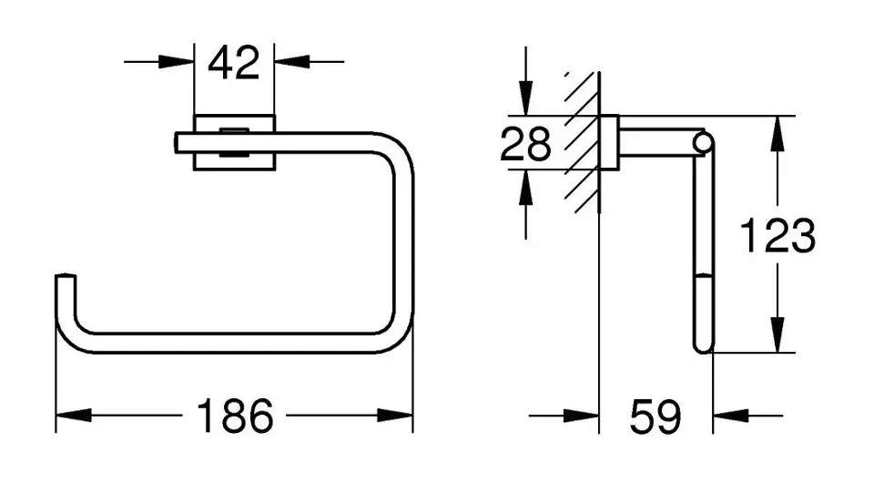 Grohe - Essentials Cube - Törölközőtartó - 40510AL1 – 2. kép