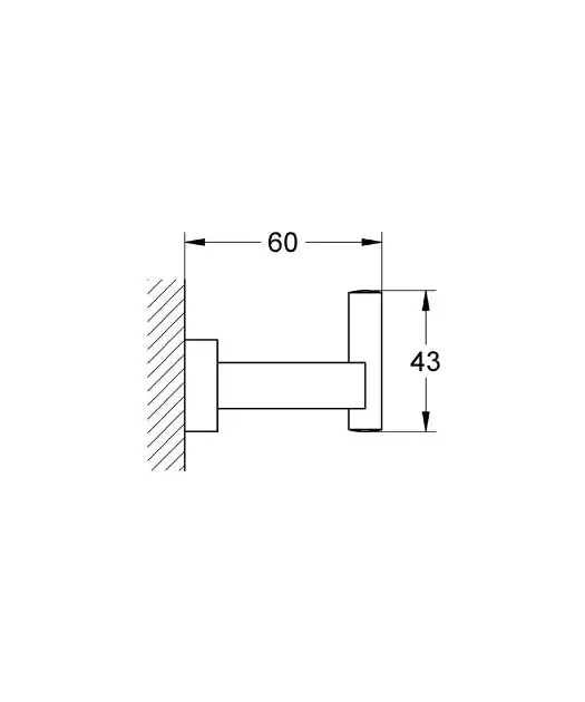 Grohe - Essentials Cube - Törölközőtartó - 40511001 – 2. kép