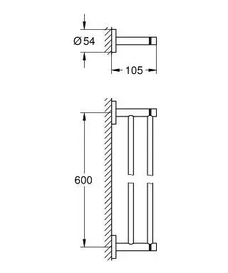 Grohe - Essentials - Törölközőtartó - 40802001 – 2. kép