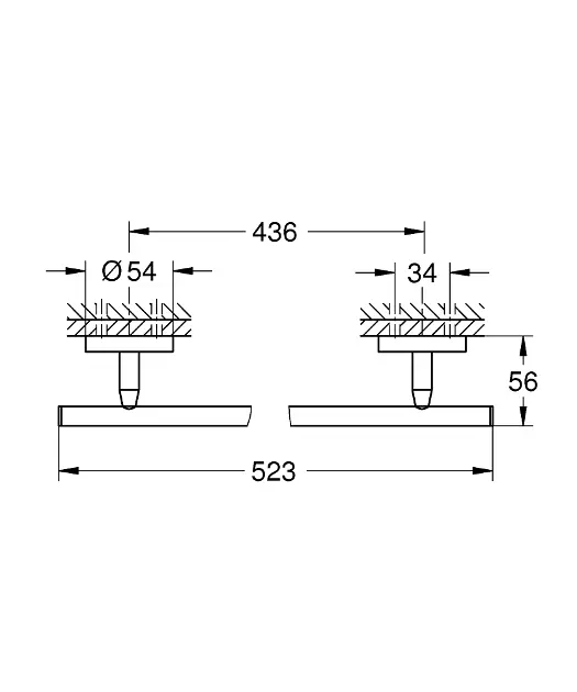 Grohe - QuickFix Start Cosmopolitan - Törölközőtartó - 41166000 – 2. kép