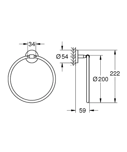 Grohe - QuickFix Start Cosmopolitan - Törölközőtartó - 41167000 – 2. kép