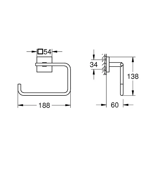 Grohe - QuickFix Start Cube - Törölközőtartó - 40975000 – 2. kép