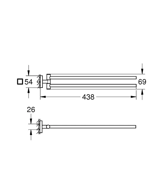 Grohe - QuickFix Start Cube - Törölközőtartó - 40976DC0 – 2. kép