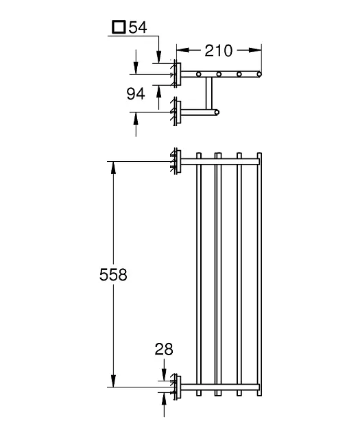 Grohe - QuickFix Start Cube - Törölközőtartó - 410992430 – 2. kép