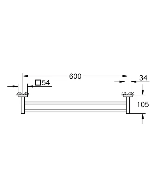 Grohe - QuickFix Start Cube - Törölközőtartó - 41104DC0 – 2. kép