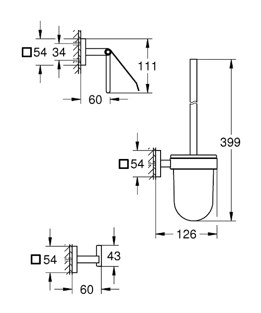 Grohe - QuickFix Start Cube - Törölközőtartó - 41123DC0 – 2. kép