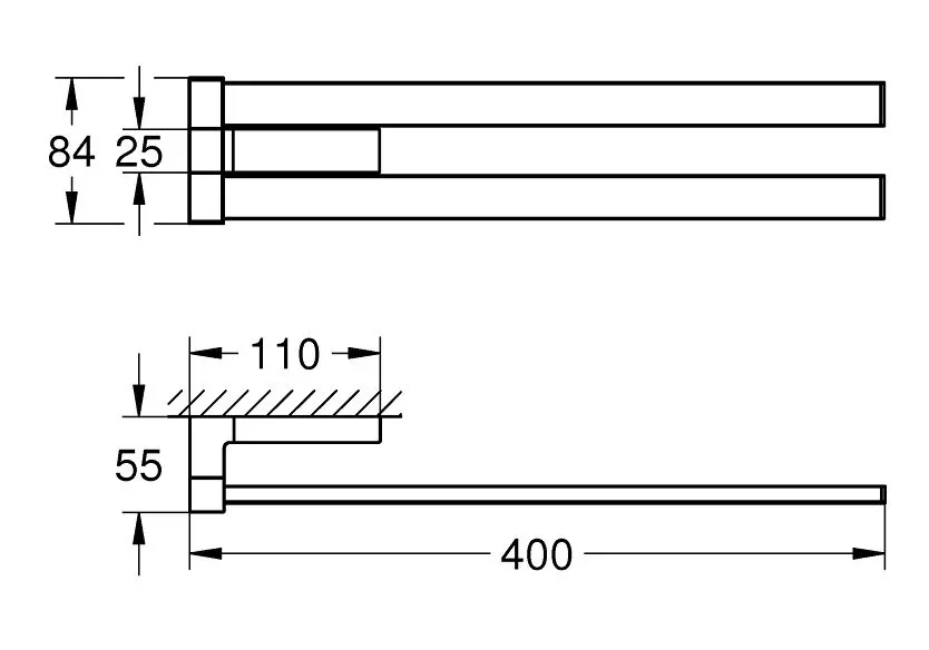 Grohe - Selection Cube - Törölközőtartó - 40768000 – 2. kép