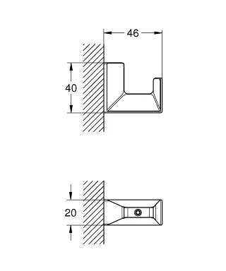 Grohe - Selection Cube - Törölközőtartó - 40782000 – 2. kép