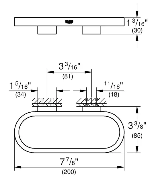 Grohe - Selection - Törölközőtartó - 41035A00 – 2. kép