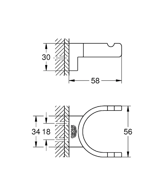 Grohe - Selection - Törölközőtartó - 41049A00 – 2. kép