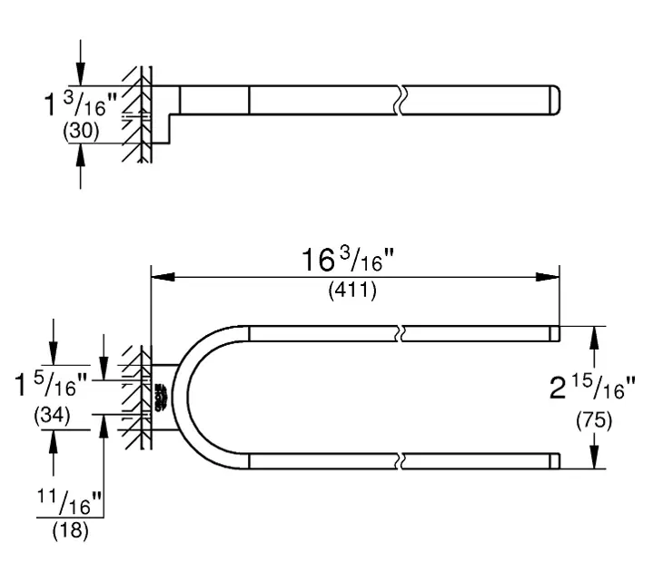 Grohe - Selection - Törölközőtartó - 41059000 – 2. kép