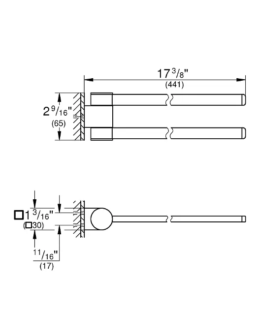 Grohe - Selection - Törölközőtartó - 41063A00 – 2. kép