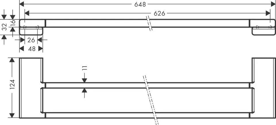 Hansgrohe - AddStoris - Törölközőtartó - 41743990 – 2. kép