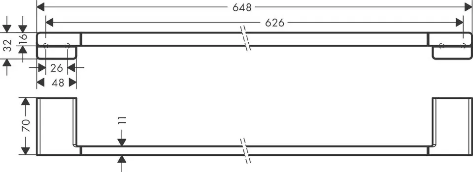 Hansgrohe - AddStoris - Törölközőtartó - 41747000 – 2. kép