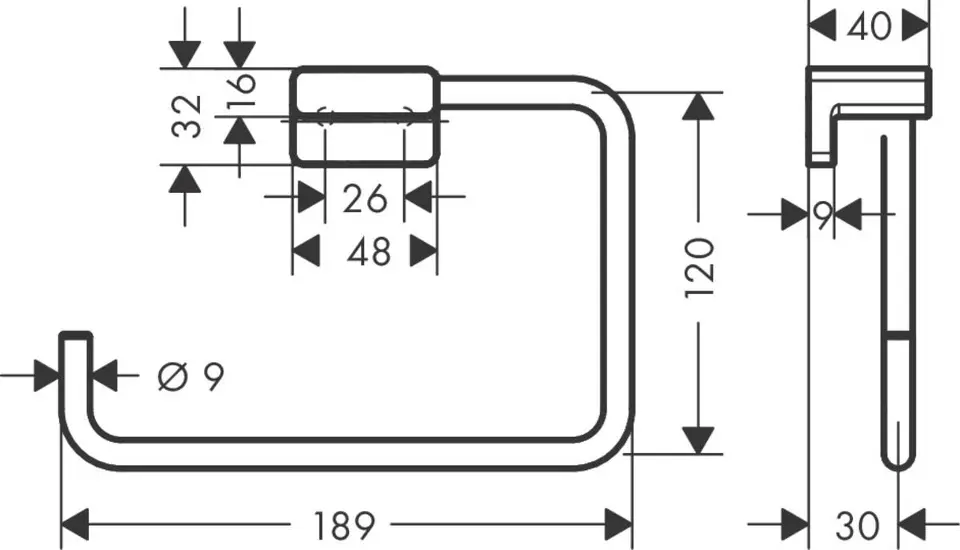 Hansgrohe - AddStoris - Törölközőtartó - 41754670 – 2. kép
