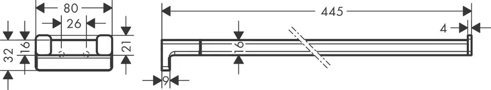 Hansgrohe - AddStoris - Törölközőtartó - 41770700 – 2. kép