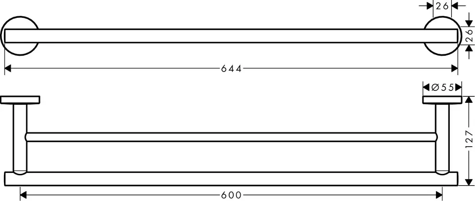 Hansgrohe - Logis Universal - Törölközőtartó - 41712000 – 2. kép