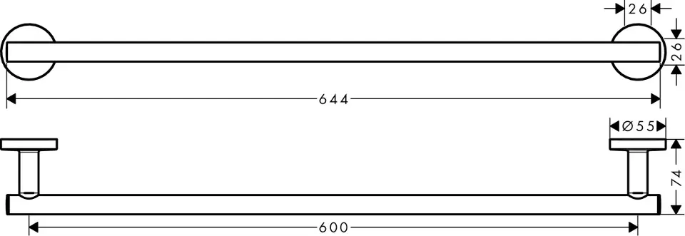 Hansgrohe - Logis Universal - Törölközőtartó - 41716000 – 2. kép
