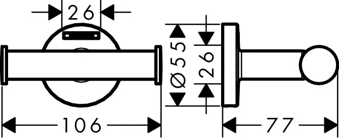Hansgrohe - Logis Universal - Törölközőtartó - 41725000 – 2. kép