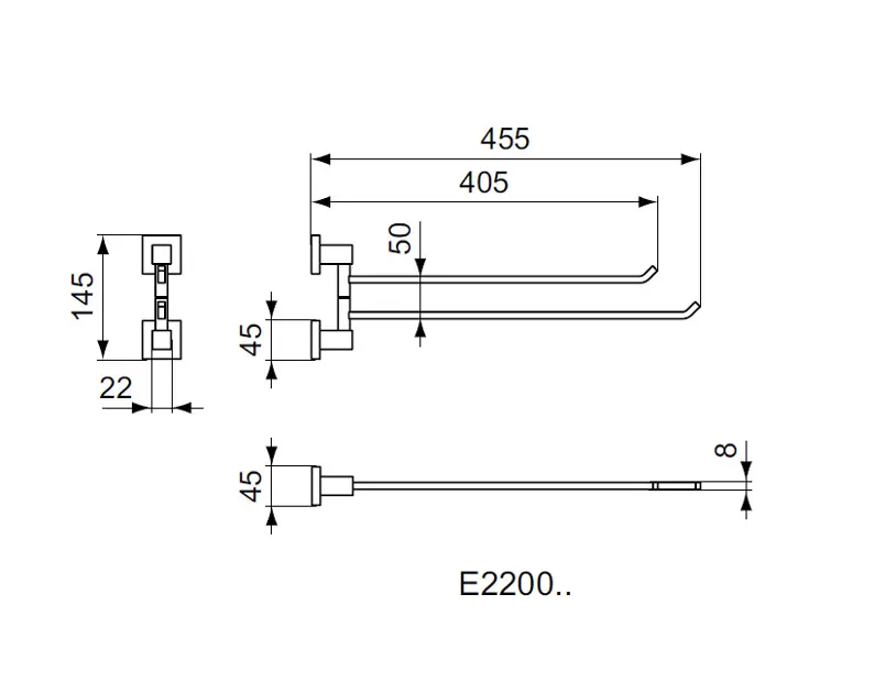 Ideal Standard - IOM Square - Törölközőtartó - E2200AA – 2. kép