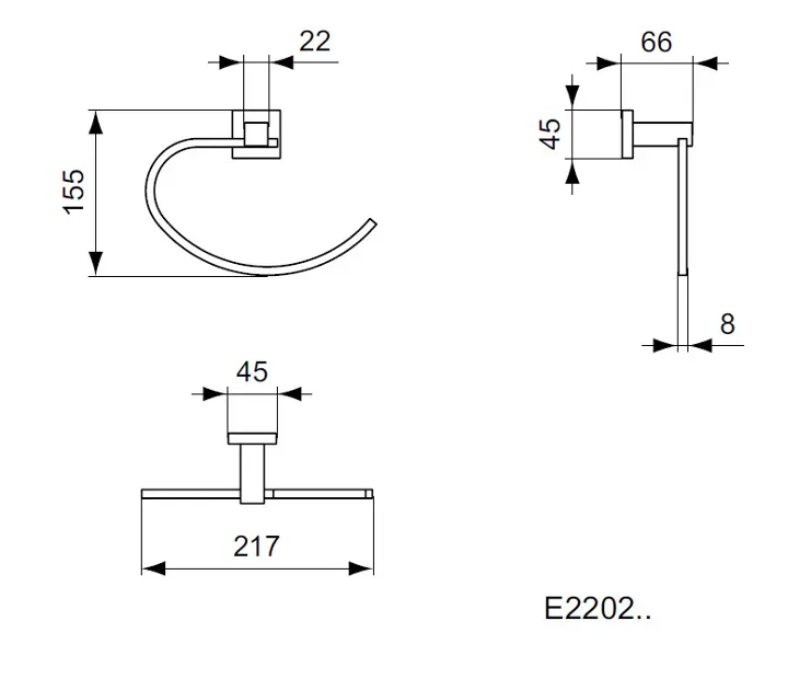 Ideal Standard - IOM Square - Törölközőtartó - E2202AA – 2. kép