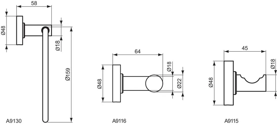 Ideal Standard - IOM - Törölközőtartó - A9115AA – 2. kép