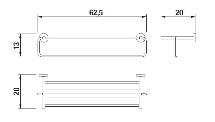 Jika - Basic - Törölközőtartó - H3813A60040001 – 2. kép