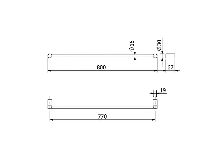 Kludi - Vela R - Törölközőtartó - 58961N1 – 2. kép