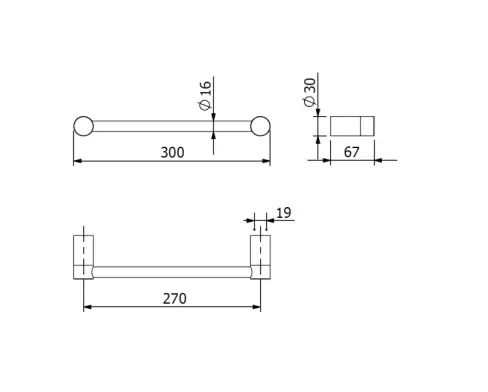 Kludi - Vela R - Törölközőtartó - 5896253 – 2. kép
