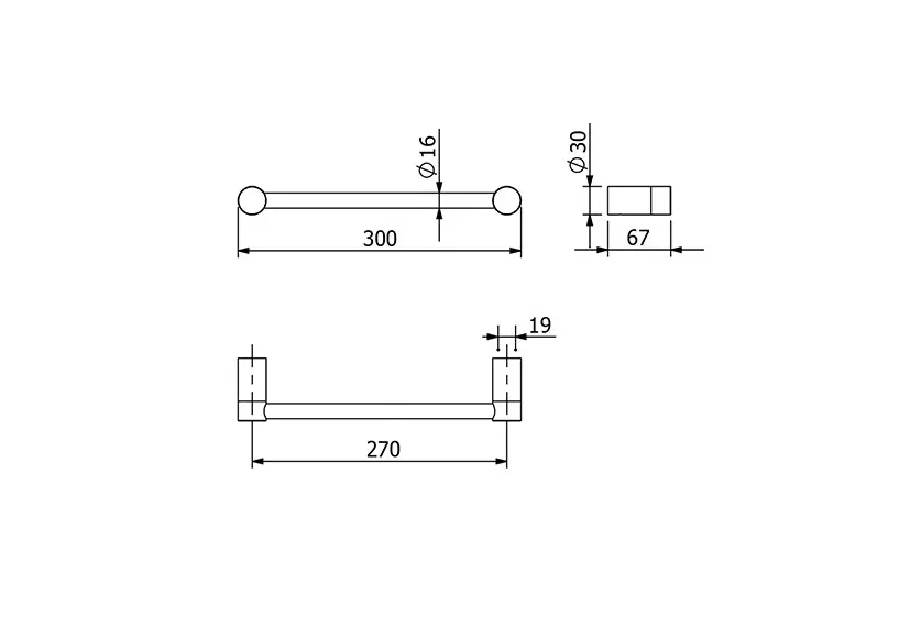 Kludi - Vela R - Törölközőtartó - 58962N1 – 2. kép