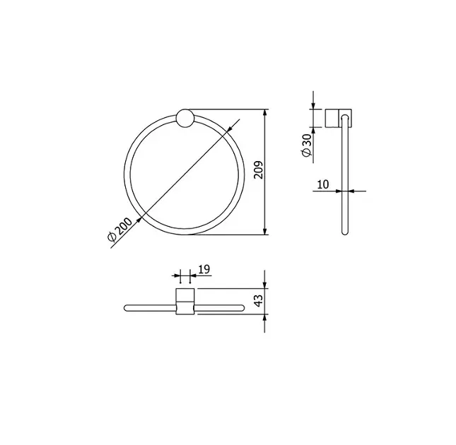 Kludi - Vela R - Törölközőtartó - 58978N1 – 2. kép