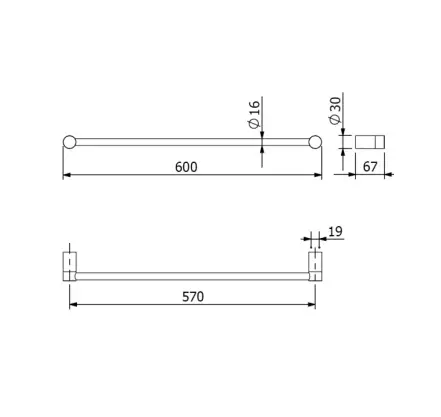 Kludi - Vela R - Törölközőtartó - 5897939 – 2. kép