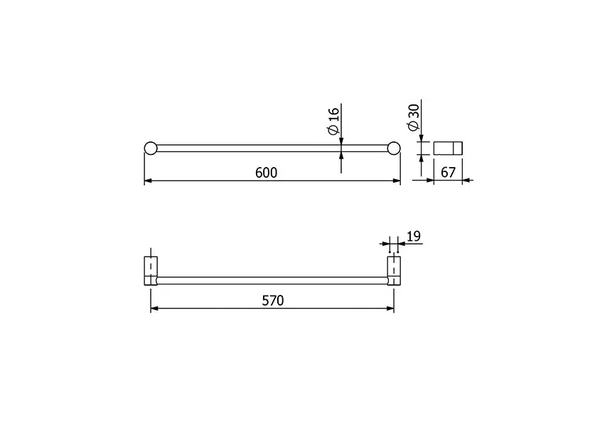 Kludi - Vela R - Törölközőtartó - 58979N5 – 2. kép