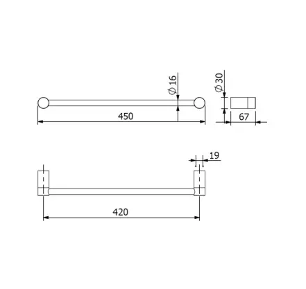 Kludi - Vela R - Törölközőtartó - 5898005 – 2. kép