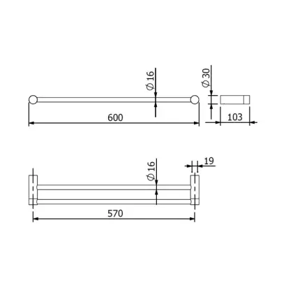 Kludi - Vela R - Törölközőtartó - 5898839 – 2. kép