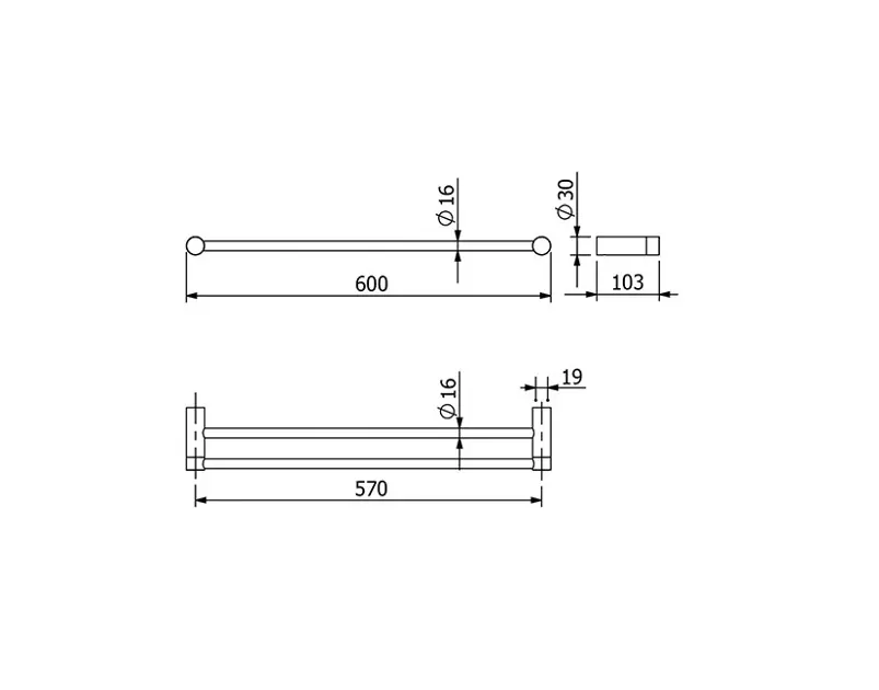 Kludi - Vela R - Törölközőtartó - 58988N1 – 2. kép