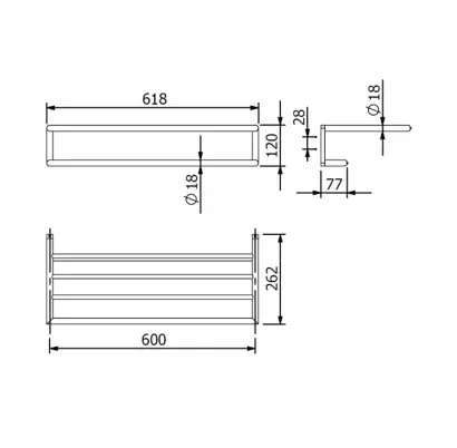 Kludi - Vela R - Törölközőtartó - 5898905 – 2. kép