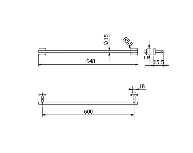 Kludi - Vela S - Törölközőtartó - 25979N1 – 2. kép