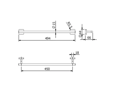 Kludi - Vela S - Törölközőtartó - 2598039 – 2. kép