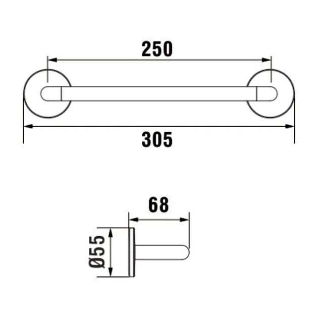 Laufen - Cana - Törölközőtartó - H3811310040001 – 2. kép