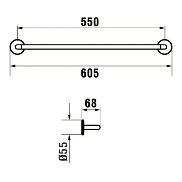 Laufen - Cana - Törölközőtartó - H3811320040001 – 2. kép