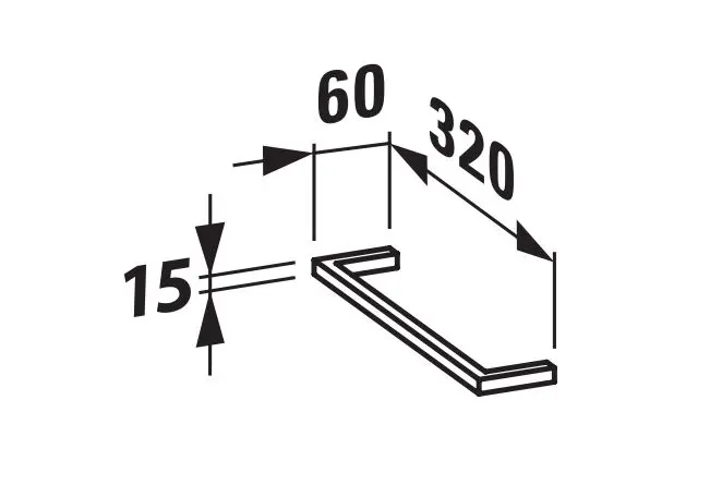 Laufen - Case - Törölközőtartó - H4909511040001 – 2. kép