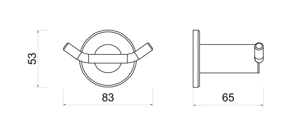 Novaservis - Ferro Smile - Törölközőtartó - ASM06BL – 2. kép