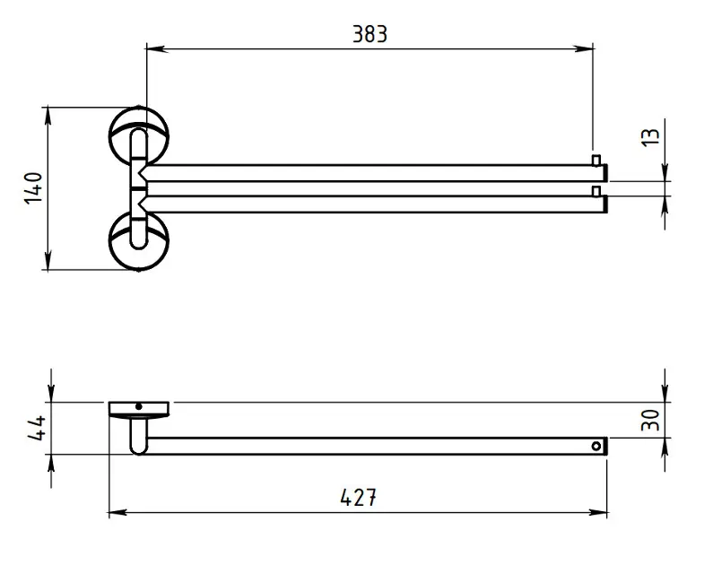 Novaservis - Metalia 11 - Törölközőtartó - 0129,0 – 2. kép