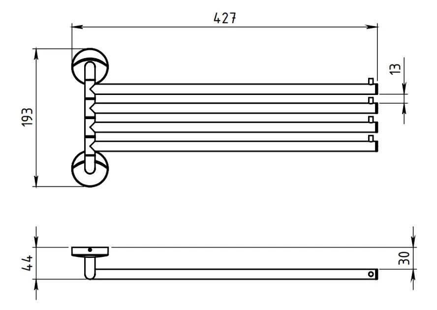 Novaservis - Metalia 11 - Törölközőtartó - 0146,0 – 2. kép