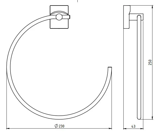 Novaservis - Metalia 12 - Törölközőtartó - 0201,0 – 2. kép