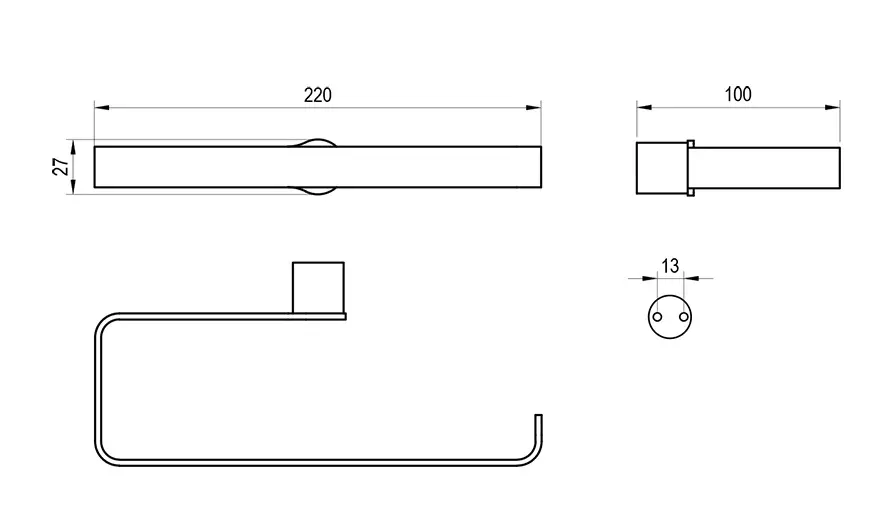 Ravak - Fold - Törölközőtartó - X07P1358 – 2. kép